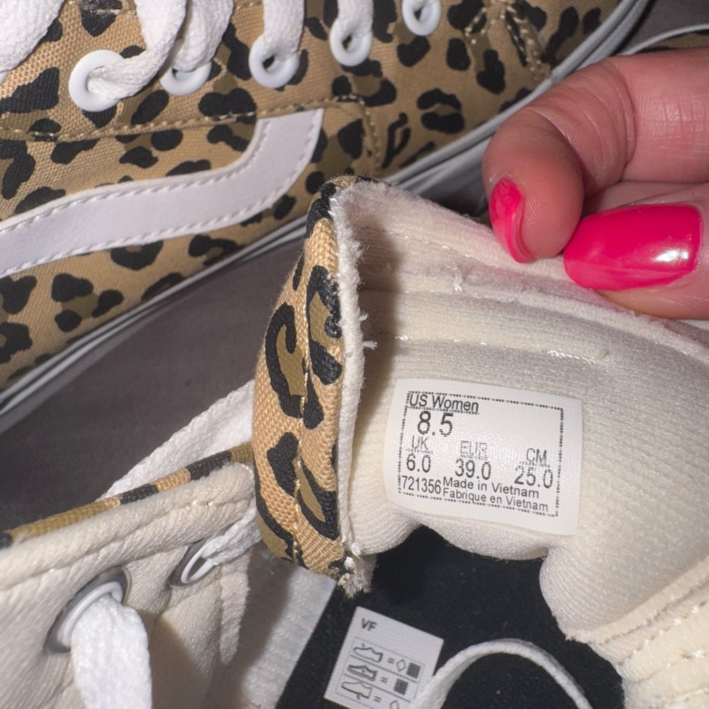 Vans Tan Leopard High-Tops - Picture 2 of 4